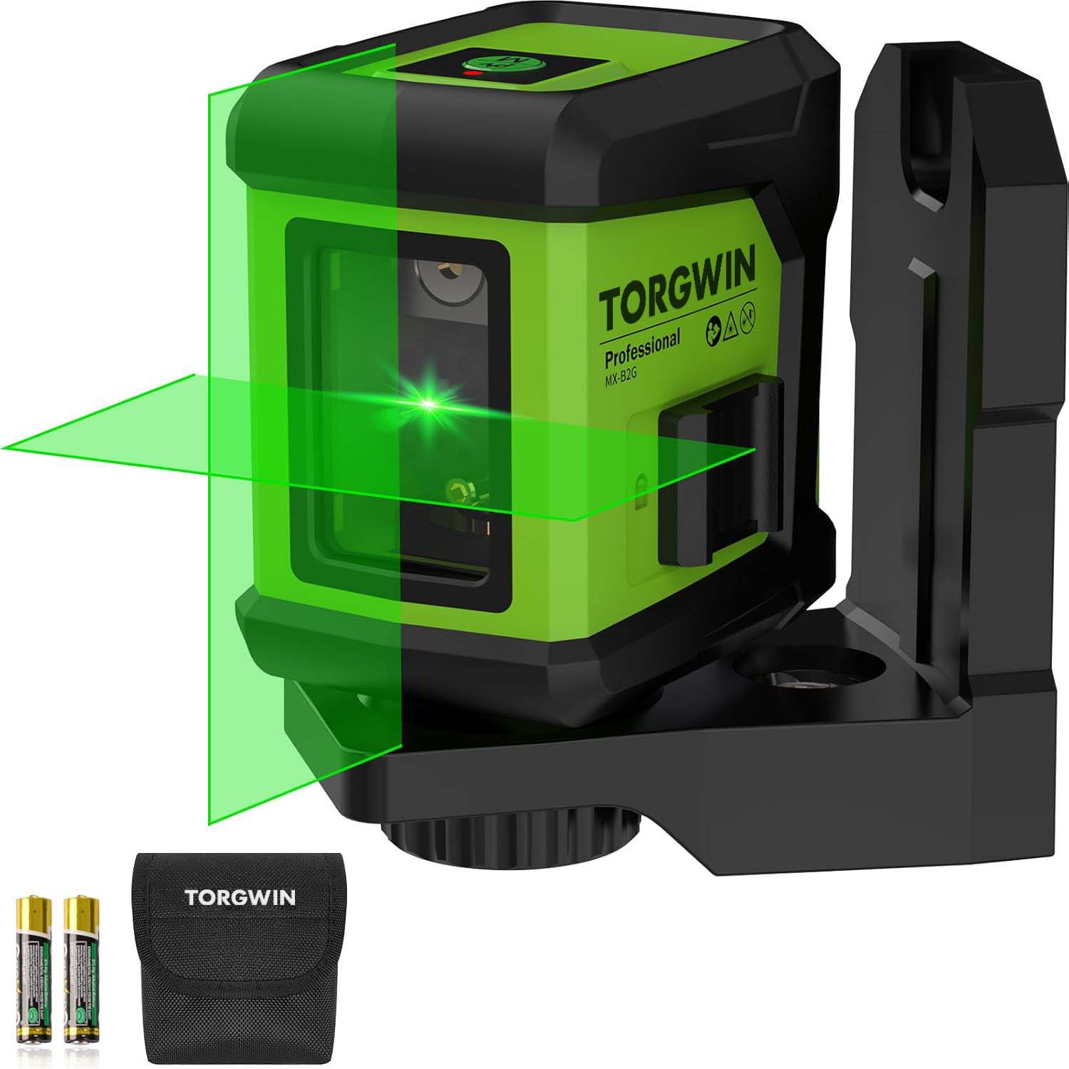 Self Level Laser Level, TG 100FT Green Beam Cross Line Level Laser για κρέμασμα εικόνων και ανακαίνιση σπιτιού με μαγνητική βάση, μπαταρία, τσάντα μεταφοράς