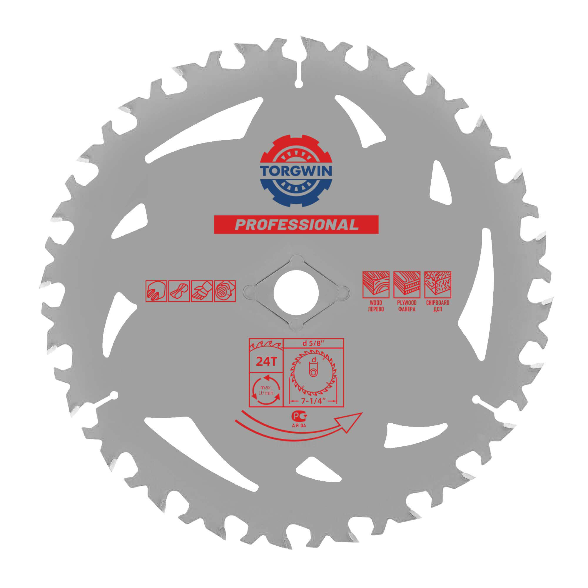 TG 7-1/4 ιντσών 24T Circular Saw Blade